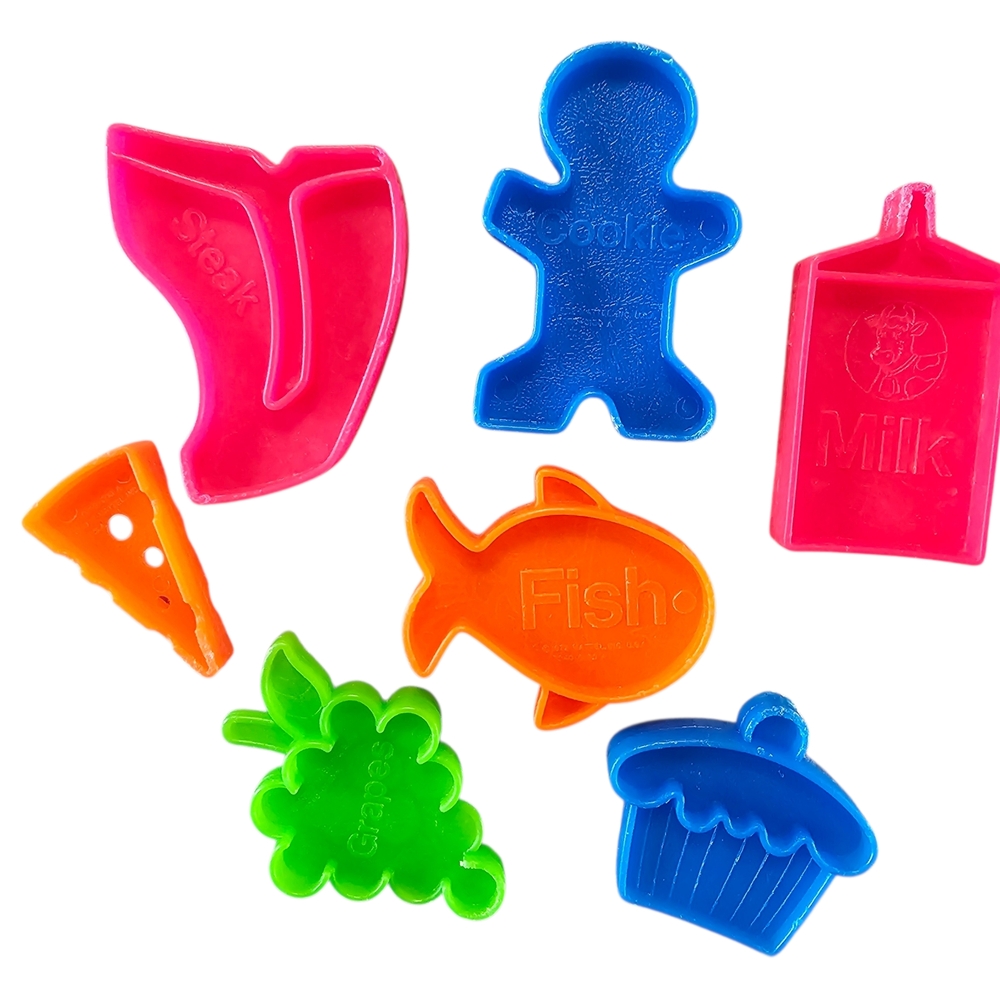 Vintage 1972 Mattel Tuff Stuff Play Food Toys Set Of 7